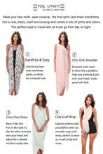 Load image into Gallery viewer, Free Spirit Multi Wear Coverup Vintage Vacation Print