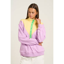 Load image into Gallery viewer, Bold Color block Button Up Pullover