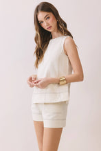 Load image into Gallery viewer, Contrast Stitch Detail Sleeveless A-Line Top