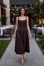 Load image into Gallery viewer, Belted Zip Front Midi Dress