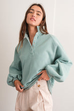 Load image into Gallery viewer, Snap Collared Sweatshirt