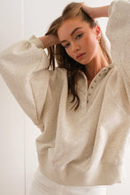 Load image into Gallery viewer, Snap Collared Sweatshirt