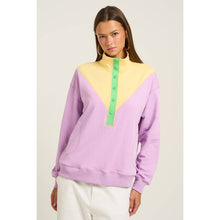 Load image into Gallery viewer, Bold Color block Button Up Pullover