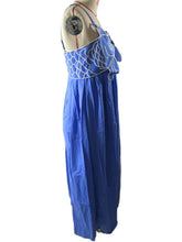 Load image into Gallery viewer, Vivid goldfish embroidered strappy maxi dress