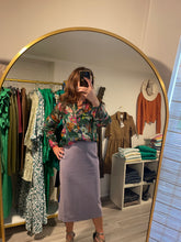 Load image into Gallery viewer, Lavender Faux Leather Straight Skirt