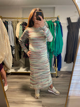 Load image into Gallery viewer, Multicolor Stripe Sweater Maxi Dress