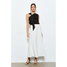 Load image into Gallery viewer, Asymmetric Drape Ring Detail Top