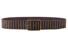 Load image into Gallery viewer, Stud Covered Leather Belt