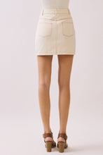 Load image into Gallery viewer, Contrast Stitching Detail High Waisted Mini Skirt