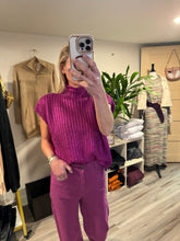 Load image into Gallery viewer, Metallic Foil Mock Neck Sweater