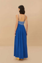 Load image into Gallery viewer, Vivid goldfish embroidered strappy maxi dress