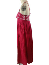 Load image into Gallery viewer, Vivid goldfish embroidered strappy maxi dress