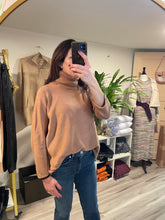 Load image into Gallery viewer, Camel Long Sleeve Turtleneck Sweater
