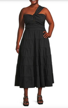 Load image into Gallery viewer, Black One Shoulder Dress