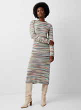 Load image into Gallery viewer, Multicolor Stripe Sweater Maxi Dress