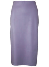 Load image into Gallery viewer, Lavender Faux Leather Straight Skirt