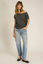 Load image into Gallery viewer, Vintage Black Off Shoulder Tee