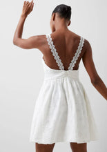 Load image into Gallery viewer, White Organza Dot Mini Dress