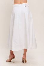 Load image into Gallery viewer, White woven midi skirt
