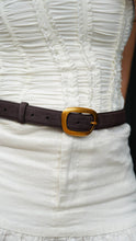 Load image into Gallery viewer, Suede Belt with Organic Shape Buckle