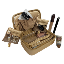 Load image into Gallery viewer, Gold Lighted Mirror Case