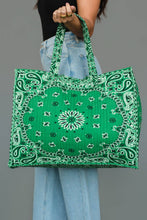 Load image into Gallery viewer, Green Bandana Tote