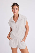 Load image into Gallery viewer, Half Zip Cropped Sweatshirt and Shorts Set