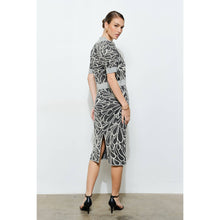 Load image into Gallery viewer, Glitter Detail Abstract Jacquard Knit Top