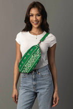 Load image into Gallery viewer, Green Bandana Crossbody