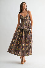 Load image into Gallery viewer, Floral Print Top and Skirt Set