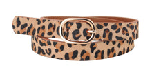 Load image into Gallery viewer, Leopard Print Calf Hair Leather Belt