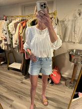 Load image into Gallery viewer, Light Blue Mid Rise Denim Shorts
