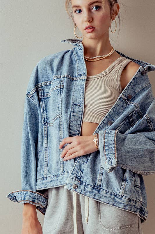 DENIM BUTTON-UP JACKET