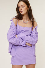 Load image into Gallery viewer, Mini Dress with Collared Button Down Shirt Set
