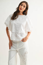Load image into Gallery viewer, Embroidered White Cotton Blouse
