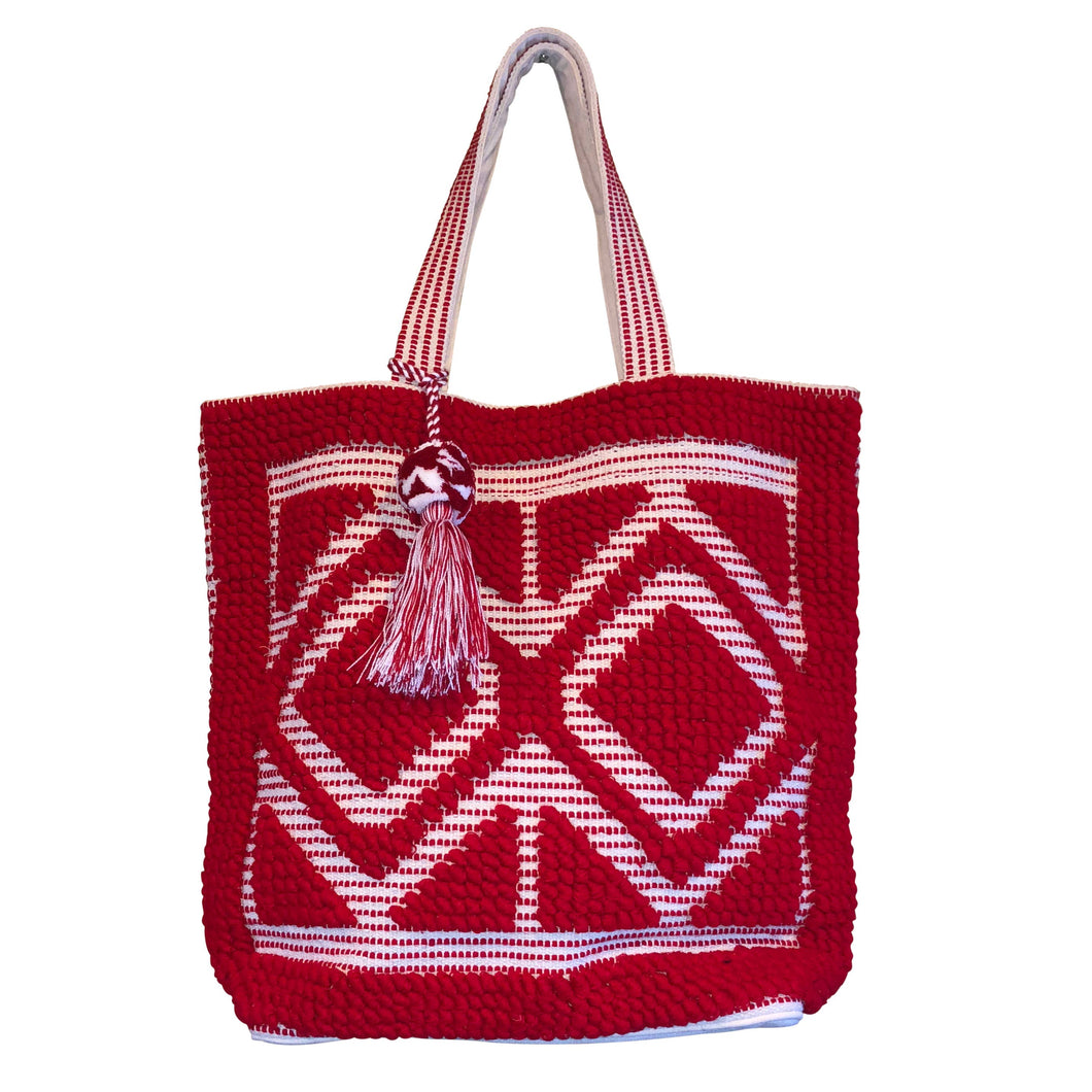 Red Double Diamond Tote