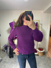 Load image into Gallery viewer, High Round Neck Waffle Weave Sweater
