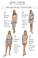Load image into Gallery viewer, Braided Multi Wear Sarong Wrap in Morning Paradise Print
