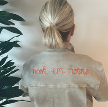 Load image into Gallery viewer, Custom Short Sleeve Khaki Denim Jacket
