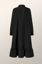 Load image into Gallery viewer, Black Poplin Long Sleeve Dress
