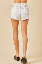 Load image into Gallery viewer, Off White Paper Bag Waisted Denim Shorts
