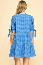 Load image into Gallery viewer, Blue Windowpane Check Dress
