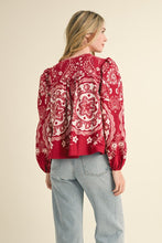 Load image into Gallery viewer, Red Medallion Print Blouse
