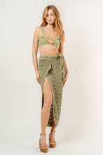 Load image into Gallery viewer, BEACH COVERUP CROCHET WRAP MIDI SKIRT

