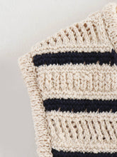 Load image into Gallery viewer, V-neck striped knitted Cardigan vest
