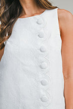 Load image into Gallery viewer, White Scalloped Mini Dress

