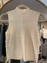 Load image into Gallery viewer, Ivory Sleeveless Tank with ties on the sides
