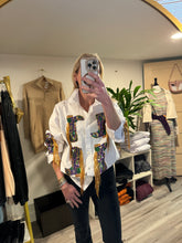Load image into Gallery viewer, Mardi Gras Poplin Button Down with Sequin Marching Boots and tassels

