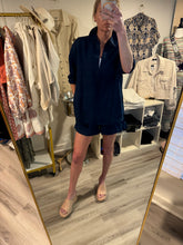 Load image into Gallery viewer, Midnight Blue Linen Shorts
