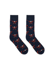Load image into Gallery viewer, Men’s Navy Baseball Socks
